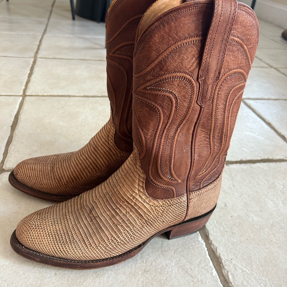 Tecovas Brown lizard Men's Western Boots - Picture 2 of 5